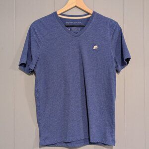 Banana Republic Size S Blue Elephant Logo V-neck T-Shirt